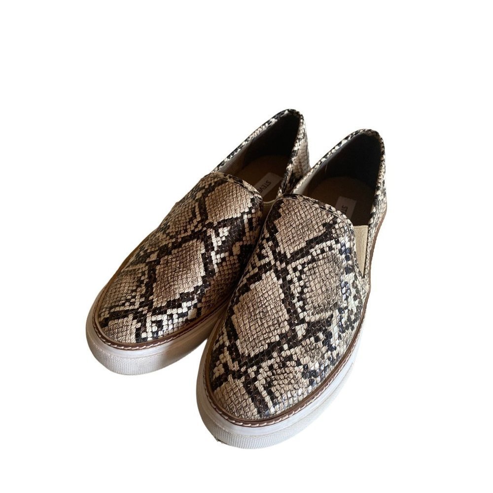 Steve Madden Gills Faux Snakeskin Slip On Boat Shoes Size 8M